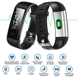 MROTY Italia | Orologio Fitness Uomo Donna, Tracker, Smartwatch, Nero