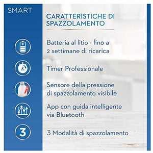 Oral-B Smart 4 4000N Spazzolino Elettrico Ricaricabile, 1 Spazzolino Nero Connesso con Bluetooth, 2 Testine di Ricambio, Idea Regalo Natale