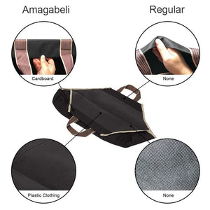 Amagabeli Grande Tela Borsa per Tronchi Camino di stoccaggio in Nero - Ilgrandebazar