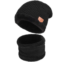 Carica l&#39;immagine nel visualizzatore di Gallery, VBIGER Cappello Uomo invernale Berretto in Maglia con sciarpa