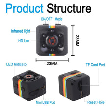 Carica l&#39;immagine nel visualizzatore di Gallery, COOLGIRL Videocamera Spia Nascosta Mini Spy Cam 1080 HD 23*23*23(mm), Nero Ⅱ - Ilgrandebazar