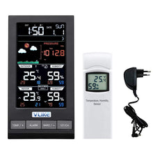 Carica l&#39;immagine nel visualizzatore di Gallery, VLIKE Stazione Meteo con Sensore Esterno Wireless Controllo Radio VL2810 - Ilgrandebazar