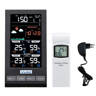 VLIKE Stazione Meteo con Sensore Esterno Wireless Controllo Radio VL2810 - Ilgrandebazar