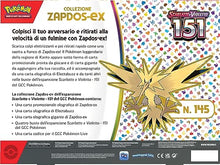 Carica l&#39;immagine nel visualizzatore di Gallery, Pokémon Collezione Zapdos-ex dell’espansione Scarlatto e Violetto-151 del GCC, edizione in italiano, 290-60362