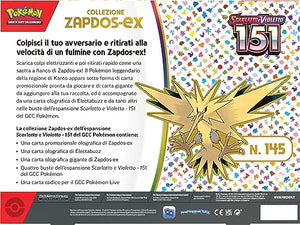 Pokémon Collezione Zapdos-ex dell’espansione Scarlatto e Violetto-151 del GCC, edizione in italiano, 290-60362