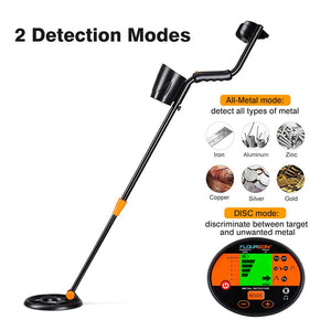 FLOUREON Metal Detector, Diametro bobina di ricerca: 180 mm, 3060 black - Ilgrandebazar