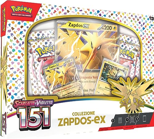 Pokémon Collezione Zapdos-ex dell’espansione Scarlatto e Violetto-151 del GCC, edizione in italiano, 290-60362