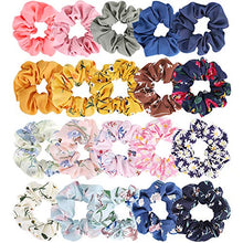 Carica l'immagine nel visualizzatore di Gallery, MOSOTECH 20 Pezzi Chiffon Scrunchies, Elastico in Cerchietti e...