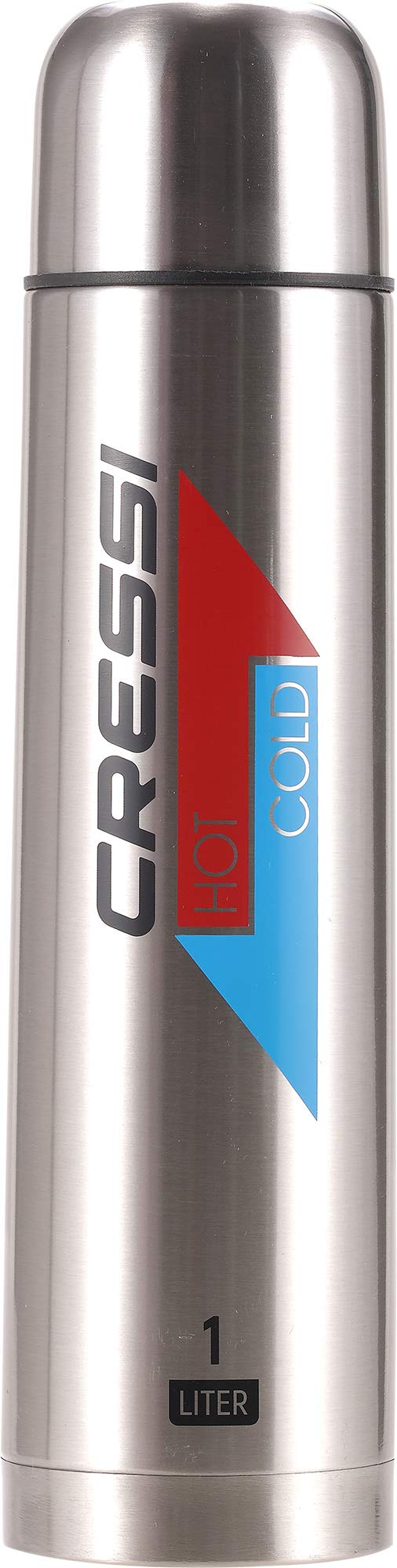 Cressi Stainless Steel Thermal Flask, Borraccia 1 l, Argento (Silver) - Ilgrandebazar