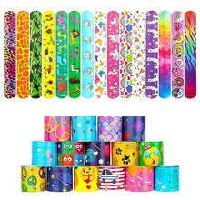 Carica l&#39;immagine nel visualizzatore di Gallery, UKOFEW Bracciali Bambini, 30 Pezzi Braccialetti Slap Gadget Compleanno, a Scatto Regalini Fine Festa