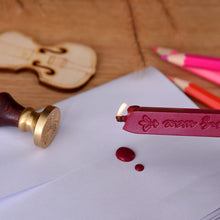 Carica l&#39;immagine nel visualizzatore di Gallery, Timbro Seal ceralacca 10pcs Wax Wick Sticks Wine Red - Ilgrandebazar