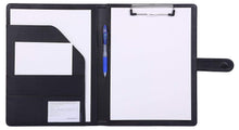 Carica l'immagine nel visualizzatore di Gallery, Cartella Porta Documenti A4 Pelle Portablocco Con Pinza Cartellina Black - Ilgrandebazar