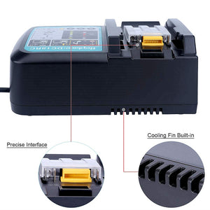 2 X 18 V 5,0 Ah BL1850 batteria di ricambio con caricatore 3A per makita... - Ilgrandebazar