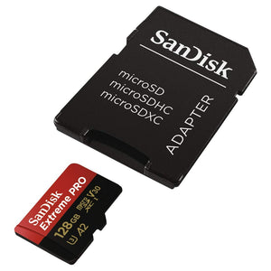 SanDisk Extreme Pro Scheda di Memoria microSDXC da 128 GB e Adattatore 128