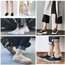 Carica l'immagine nel visualizzatore di Gallery, YOUCHAN Calzini Donna Uomo Fantasmini Calze 10 Paia Invisibili Sportive Antiscivolo Cotone con Taglio Basso-Nero-Bianco-43-46