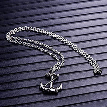 Carica l&#39;immagine nel visualizzatore di Gallery, CAILI 2 pack Collana da Uomo, Pendente con Ancora in Acciaio Inossidabile,... - Ilgrandebazar