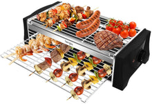 Carica l&#39;immagine nel visualizzatore di Gallery, HengBO Griglia Elettrica BBQ Senza Fumo, Barbecue da Tavolo Piastra Grill Elettrico Doppio Strato con Vassoio Raccogli Olio per Party Riunione di Famiglia in Balcone e Giardino per 6 Persone - 2000W