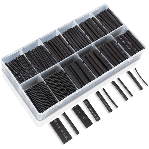 LIBERRRWAY 532 pezzi Guaine Termorestringenti Tubo 532pcs nero, 2:1Nero1 - Ilgrandebazar