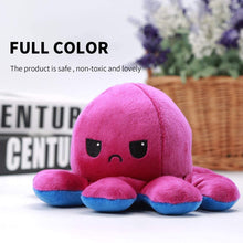 Carica l'immagine nel visualizzatore di Gallery, Polpo reversibile, giocattoli morbidi a doppia faccia, polpo farcito, mini polpo carino, bambola di peluche, regali creativi per bambini / ragazze e ragazzi / amici (Rosa + blu)