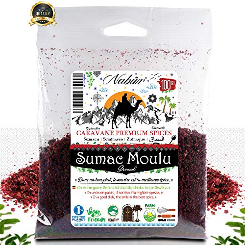 ⭐ Sommacco 100 Gr ⭐ NABÜR GOURMET ⭐ In Polvere, Fruttato, Gustoso - Una...