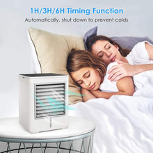 Carica l'immagine nel visualizzatore di Gallery, Mini Condizionatore Portatile, Raffrescatore Evaporativo, Umidificatore, Purificatore, Raffreddatore D'aria Climatizzatore Air Cooler con 3 Velocità 1/2/4H Timer per Casa, Ufficio, Camper