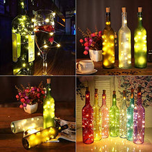 Carica l&#39;immagine nel visualizzatore di Gallery, [10 Pezzi] Luci per Bottiglia Natalizie, Yompz 2M 20 LED di 10 Pezzi