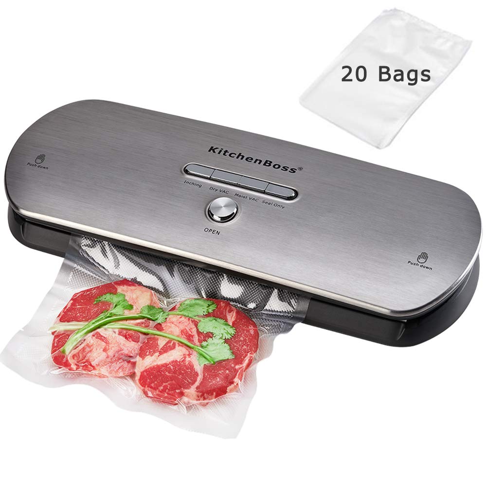 Macchina Sottovuoto per Alimenti, KitchenBoss G210/Acciaio Inossidabile - Ilgrandebazar