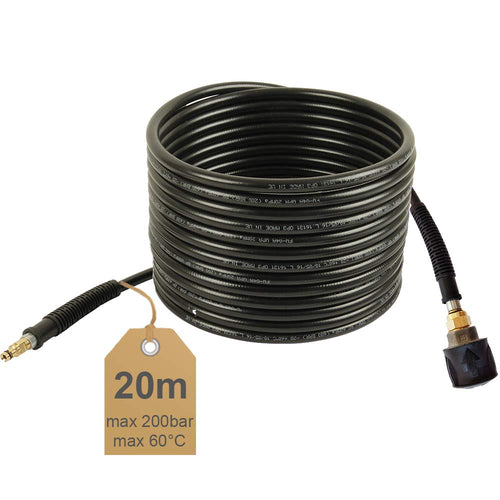 Prolunga per tubo ad alta pressione, 20 m, 200 bar, 60 °C, con quick Nero - Ilgrandebazar