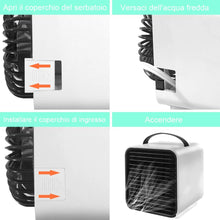 Carica l'immagine nel visualizzatore di Gallery, Mini Raffreddatore D'aria, StillCool Condizionatori Portatili Personale Evaporativo Umidificatore Purificatore D'aria Air 3 livelli di potenza Con la luce notturna