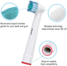 Carica l&#39;immagine nel visualizzatore di Gallery, Testine Spazzolino Ricambio Compatibile Con Oral B - Adatto Spazzolino Elettrico Oral B Sensitive, Cross Action, Professional Care, Vitality, ecc - Di HSYTEK 8 Unità
