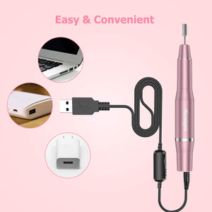 Trapano Elettrico per Unghie, Tomight Fresa Unghie Elettrica con 20000 Rosa - Ilgrandebazar