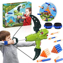 Carica l&#39;immagine nel visualizzatore di Gallery, Toyzey Giochi Bambini 3 4 5 6 7 8 9 Anni, Arco e Frecce per Bambini Giocattoli Bambini 3-12 Anni Regalo Ragazzo 3-12 Anni Giochi da Esterno per Ragazzi Giocattoli Dinosauro Bambini Tiro con L&#39;Arco
