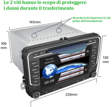 Carica l&#39;immagine nel visualizzatore di Gallery, AWESAFE Autoradio 2 Din per VW Volkswagen Golf 5 6 Polo Passat Skoda Seat Tiguan, 7 Pollici con GPS Navigatore Car Radio Supporta la funzione Comandi al volante Bluetooth Vivavoce CD DVD SD USB RDS