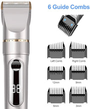 Carica l&#39;immagine nel visualizzatore di Gallery, Tagliacapelli Professionale Elettrico Macchinetta Per Capelli Regolabarba Uomo Impermeabile IPX7 Lama Regolabile Ceramica Titanio Schermo LCD