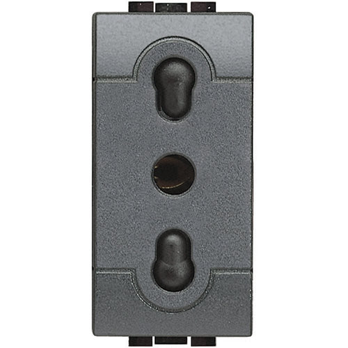 BTicino SL4180 Presa Bipasso, Antracite, 1 Pezzo 1 Pezzo, Antracite - Ilgrandebazar
