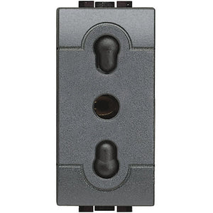 BTicino SL4180 Presa Bipasso, Antracite, 1 Pezzo 1 Pezzo, Antracite - Ilgrandebazar