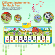 Carica l&#39;immagine nel visualizzatore di Gallery, Tappeto Musicale Bambini, BelleStyle Bambino Piano Playmat Strumento Blu