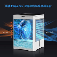 Carica l'immagine nel visualizzatore di Gallery, Mini Condizionatore Portatile, Raffrescatore Evaporativo, Umidificatore, Purificatore, Raffreddatore D'aria Climatizzatore Air Cooler con 3 Velocità 1/2/4H Timer per Casa, Ufficio, Camper