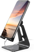Carica l'immagine nel visualizzatore di Gallery, Lamicall Supporto Telefono Regolabile, Dock Telefono - Universale Supporto Dock per Phone 11 PRO, XS Max, XS, X, XR, 8, 7, 6 Plus, Samsung S10 S9 S8 S7 S6, Huawei, Scrivania, Altri Smartphone - Nero