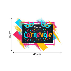 kina CRC0004 Vetrofania Carnevale 100% Riutilizzabile Decorazioni per... - Ilgrandebazar