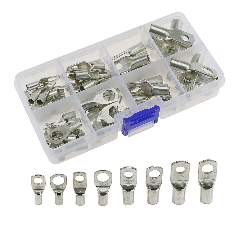 60 pezzi bullone foro terminali in rame capicorda crimp anello... - Ilgrandebazar
