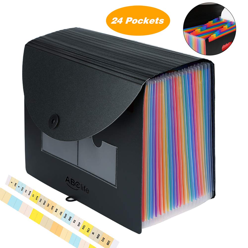 Cartella Portadocumenti A4 con Coperchio - ABClife 24 Tasche - Ilgrandebazar