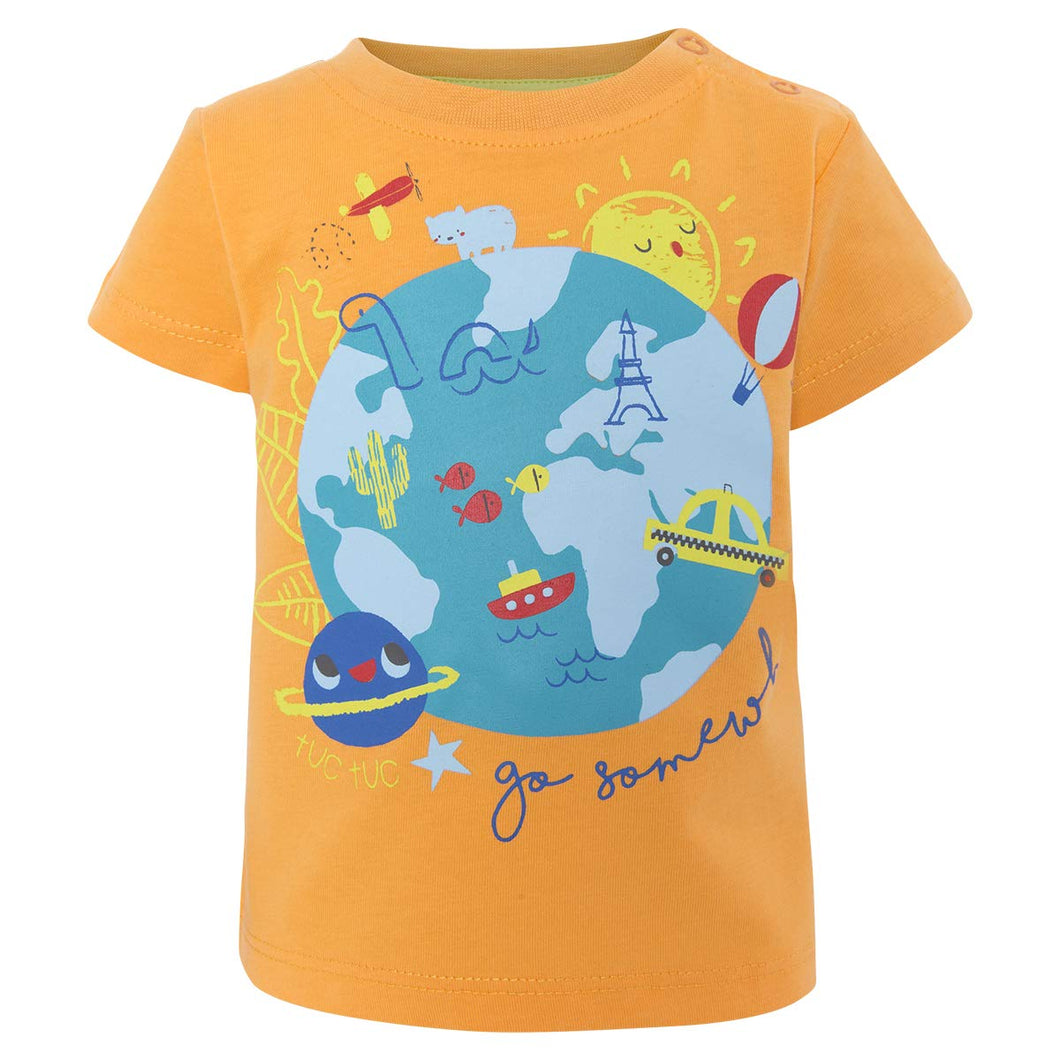Tuc Camiseta Punto Sencilla Niño World Map T-shirt Bimbo, Arancione... - Ilgrandebazar