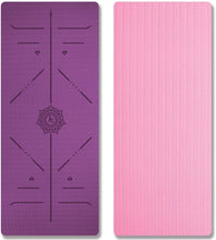 Carica l&#39;immagine nel visualizzatore di Gallery, Dustgo FP-TECH Tappetino Yoga da 183cmx63cmx6mm Palestra Fitness Viola-rosa