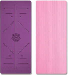 Dustgo FP-TECH Tappetino Yoga da 183cmx63cmx6mm Palestra Fitness Viola-rosa