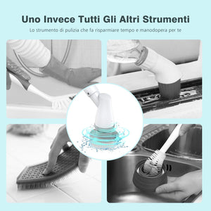 Homitt Spazzola Rotante per Pulizia Casa Bianco Scrubber standard, - Ilgrandebazar
