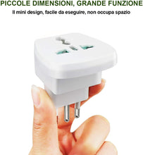 Carica l'immagine nel visualizzatore di Gallery, EXTRASTAR Adattatore Universale da Viaggio, Adapter/Adattatore da Viaggio World to Italy, Bianco, 2 Pezzi