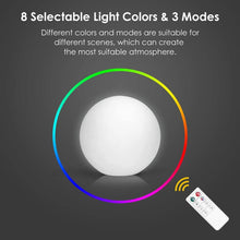 Carica l&#39;immagine nel visualizzatore di Gallery, Albrillo RGB Luci Solari Esterno - LED Lampada Solare Esterno Diametro 40 cm con Telecomando, 8 Colori Regolabili, USB Ricaricabile, IP68 Impermeabile, Lampada Sfera Giardino per Piscina, Spiaggia 40CM