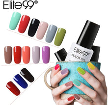 Carica l&#39;immagine nel visualizzatore di Gallery, Elite99 Smalto Semipermanente 3 in 1 Smalto per Unghie in Gel UV LED 6pz Kit Smalti Semipermanenti Soak off One-Step Gel Colori Ricostruzione per Unghie Mini Dimensioni 7ml - 008