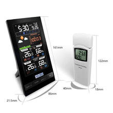 Carica l&#39;immagine nel visualizzatore di Gallery, VLIKE Stazione Meteo con 2 Sensore Esterno Wireless Controllo Radio... - Ilgrandebazar